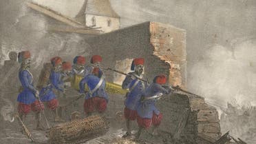 Ottoman troops pictured at the Siege of Silistira, a battle where an Egyptian military contingent fought in the Crimean War. (Photo courtesy of Wikimedia Commons) 