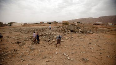 Tribesmen stand on the rubble of a building destroyed by a U.S. drone air strike, that targeted suspected al Qaeda militants in Azan of the southeastern Yemeni province of Shabwa February 3, 2013. (Reuters)