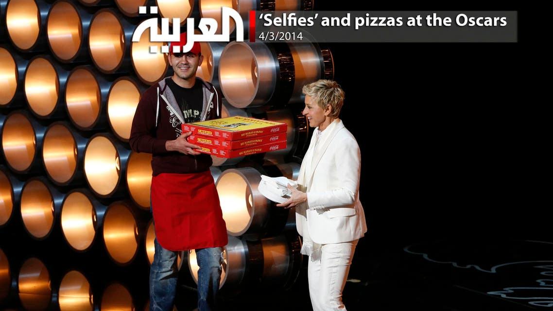 ‘Selfies’ and pizzas at the Oscars