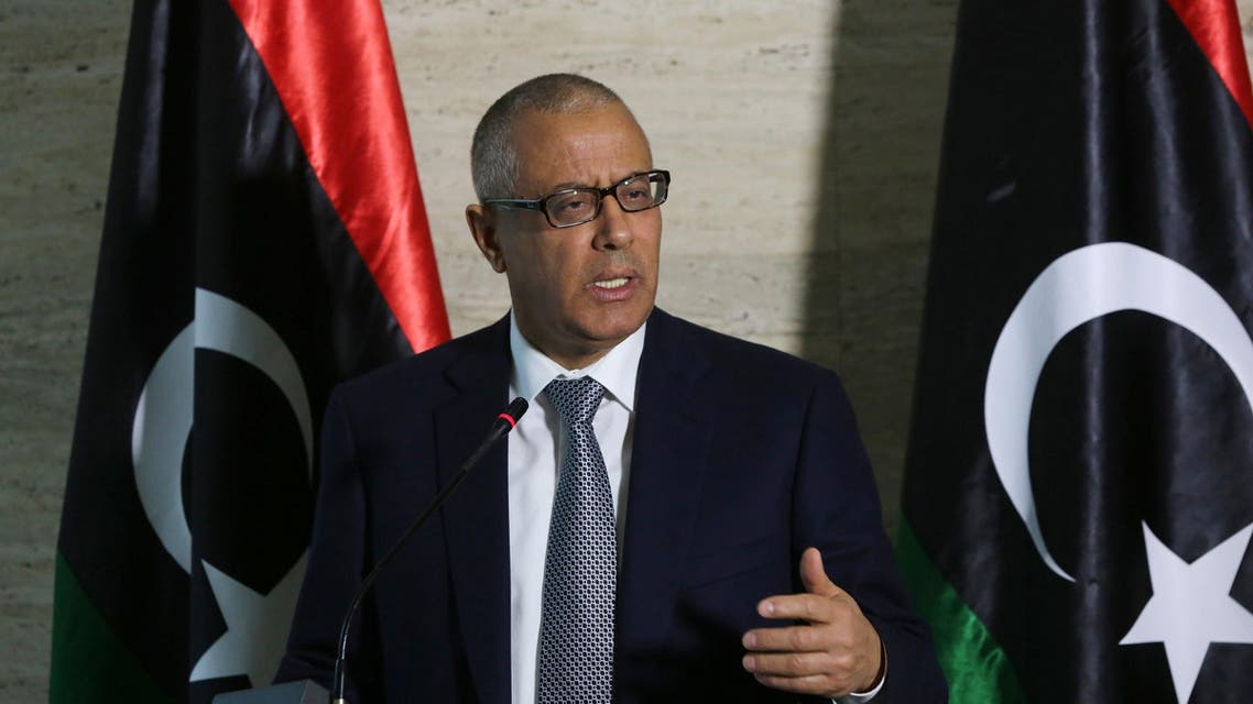 Libya's Prime Minister Ali Zeidan speaks during a press conference on March 8, 2014 in the capital, Tripoli. (AFP)