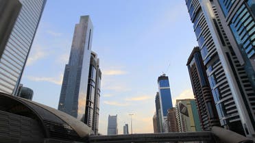 Towers are seen next to a Dubai Metro station on Sheikh Zayed road in Dubai. (File photo Reuters)