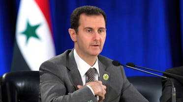 بشار الاسد خلال اجتماع حزب البعث
