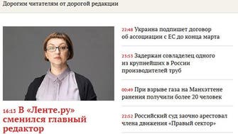 Russian journalists see Kremlin censorship in editor's dismissal