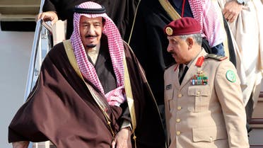 Saudi Arabia's Crown Prince Salman bin Abdul Aziz al-Saud (L) arrives at Haneda airport in Tokyo February 18, 2014. (Reuters)