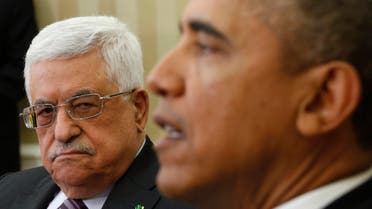 U.S. President Barack Obama meets with Palestinian Authority President Mahmoud Abbas (L) at the White House in Washington March 17, 2014. reuters 