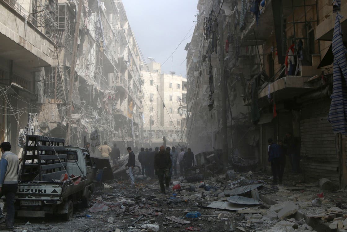 Aftermath of Aleppo airstrike | Al Arabiya English