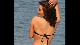 Model Helen Flanagan snapped on Dubai beach