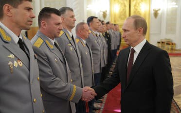 بوتين مع قادة القوات المسلحة الروسية