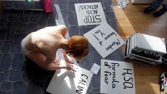 Femen stages bare-breasted protest against Erdogan