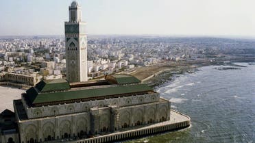 Aerial view of King Hassan II mosque of Casablanca August 27. The Gulf investment will seek to develop infrastructure in the port of Casablanca. (File: Reuters)