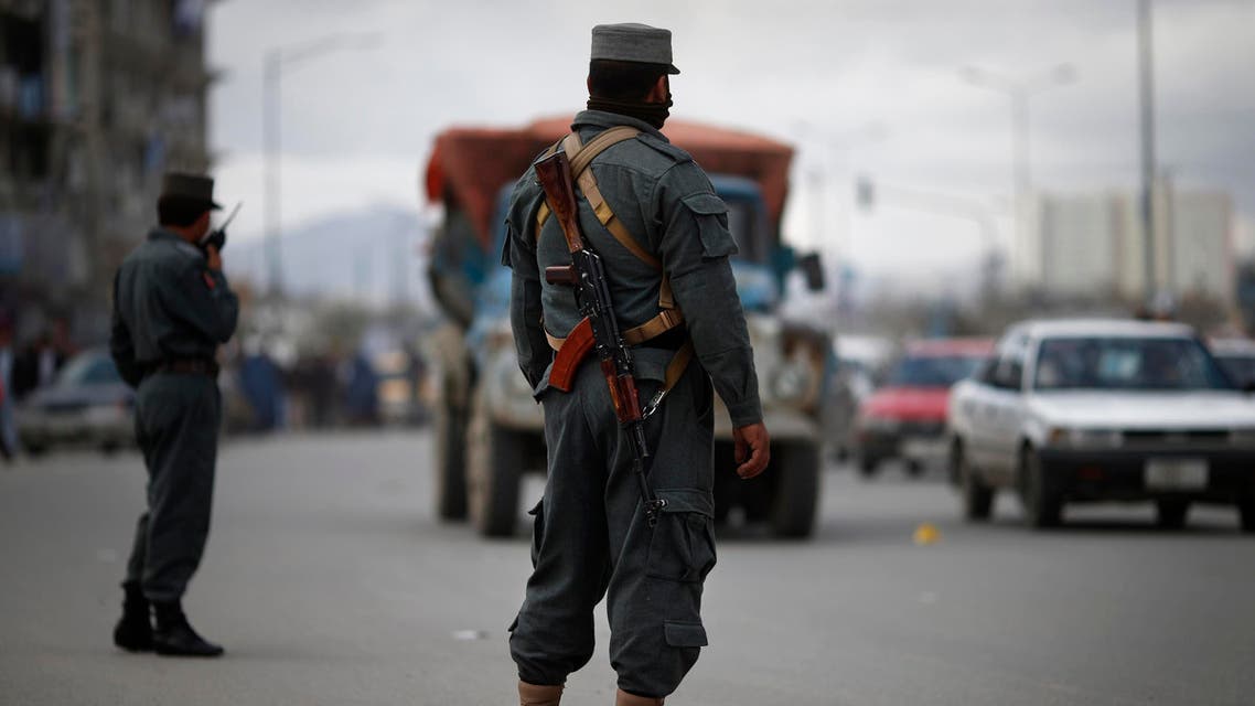 Policemen man a check point in central Kabul April 2, 2014, ahead of Saturday's presidential election. (Reuters)