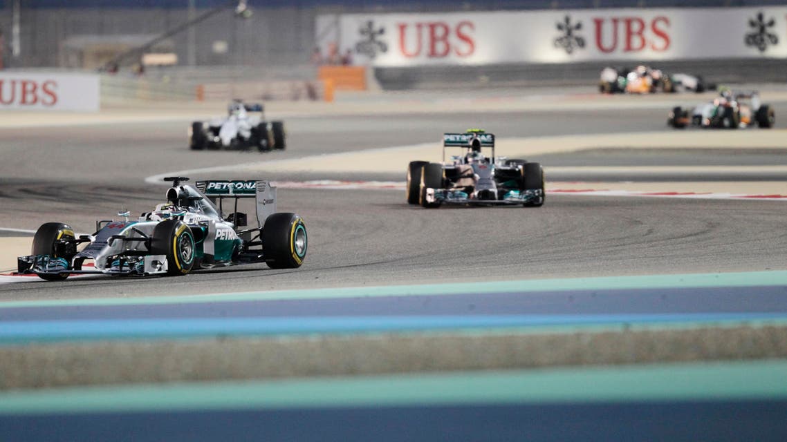 A picture showing the Bahrain F1 Grand Prix held last year at the Bahrain International Circuit (BIC) in Sakhir, south of Manama. (File photo: Reuters)