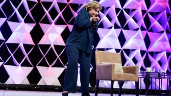 Hillary Clinton dodges shoe at Las Vegas speech 