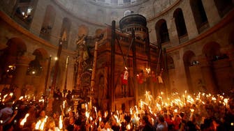 Christians mark Holy Fire rite on eve of Easter   