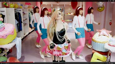 A still from the music video of Avril Lavigne's new music video 'Hello Kitty.' (Youtube grab)