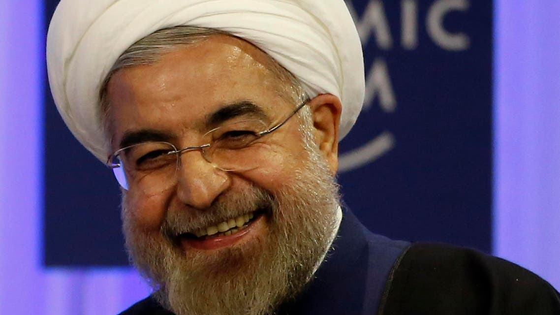 Iran's President Hassan Rouhani smiles during a session at the annual meeting of the World Economic Forum (WEF) in Davos, Jan. 23, 2014. (Reuters)
