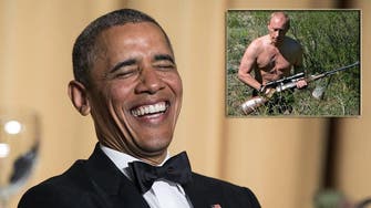 Obama mocks chitchat on Putin’s ‘bare chest’ 