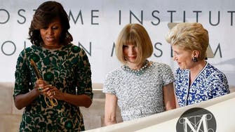 U.S. first lady opens Anna Wintour costume center