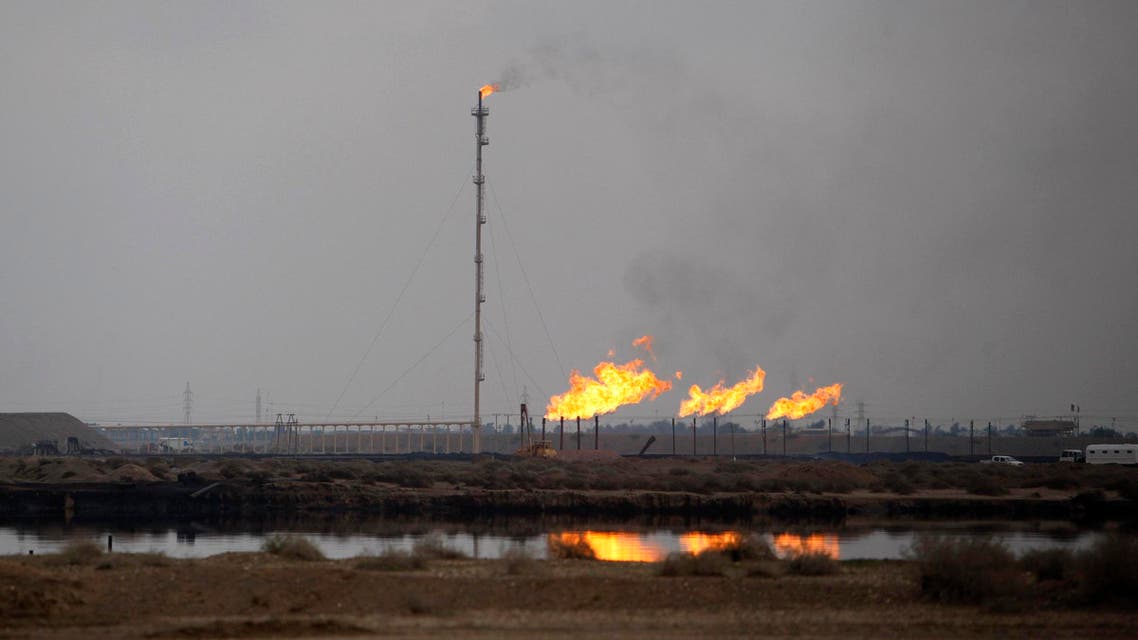 A general view shows the North Rumaila oilfield in the southern city of Basra  