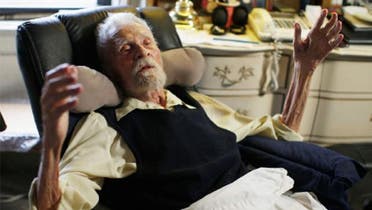 111-year-old Alexander Imich the world's oldest living man speaks during an interview at his home on New York City's upper west side on May 9, 2014. (Reuters)