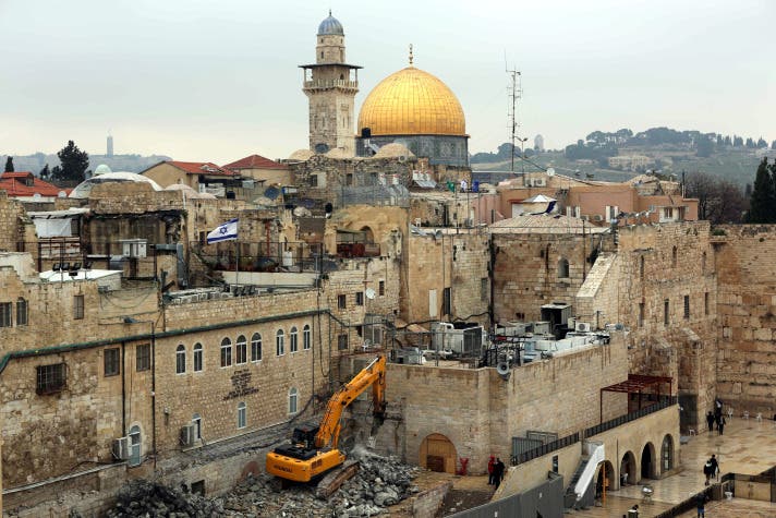 حفريات و هدم مبان فلسطينية في القدس