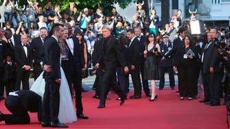 Video: Man dives under America Ferrera’s dress on Cannes red carpet