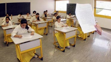 Saudi elementary students from Children`s World School sit for an exam in Jeddah June 13, 2007. REUTERS