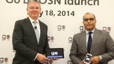 David Butorac, chief executive of OSN (L) and Emad Morcos, senior vice president of Business Development and Digital at OSN, at the launch of “Go by OSN” online platform.