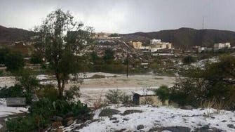 Rare hail blankets parts of southern Saudi province