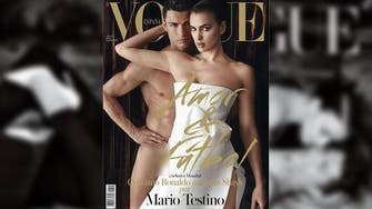 Ronaldo poses nude behind Irina Shayk for Vogue 