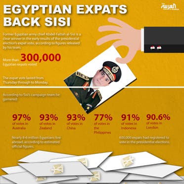 Infographic: Egyptian expats back Sisi