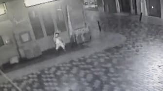 Shocking CCTV video shows ‘hugger mugger' immobilizing his victim