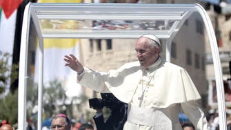 Pope prays in Bethlehem, calls for Mideast peace