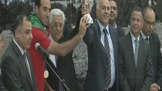 Palestinian football team gets a warm presidential welcome 