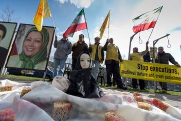 People protest against executions and human rights violations in Iran on a square near the Nuclear Security Summit in The Hague March 25, 2014. (Reuters)