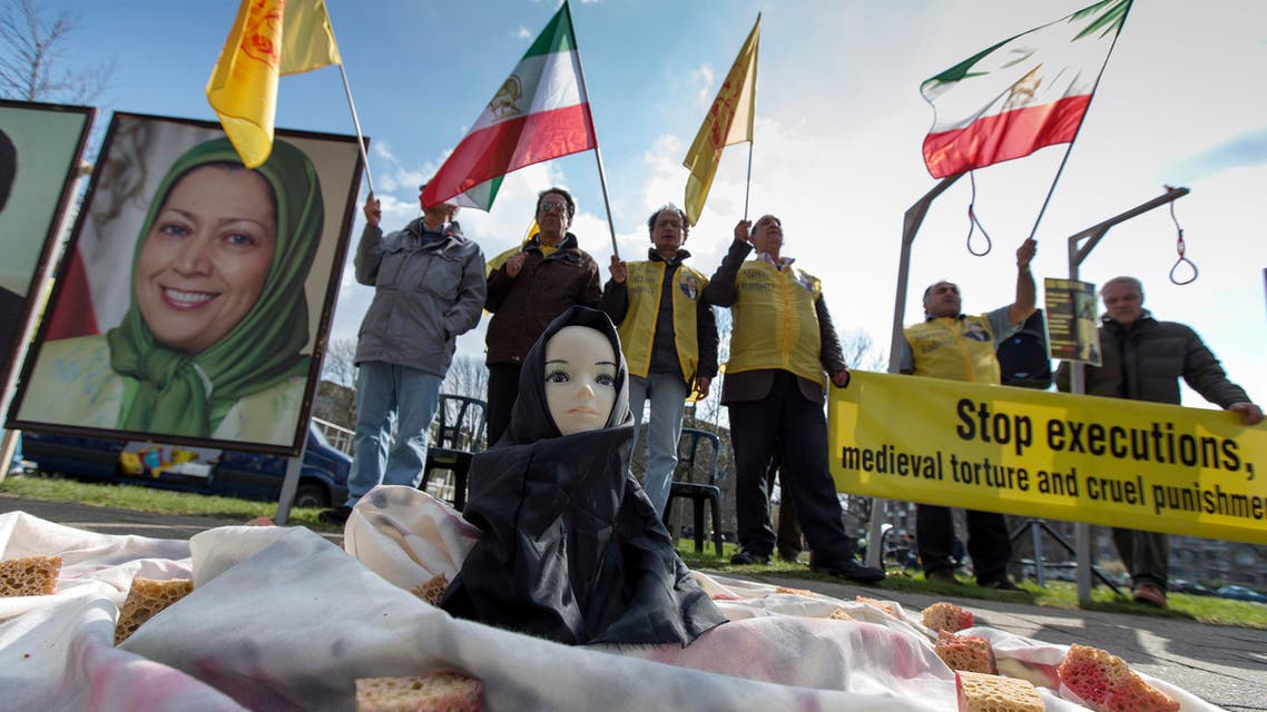 People protest against executions and human rights violations in Iran on a square near the Nuclear Security Summit in The Hague March 25, 2014. (Reuters)