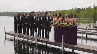 Wedding party falls into Minnesota lake when dock collapses