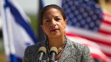 U.S. National Security Adviser Susan Rice addresses the media during her visit to the Israeli Air Force (IAF) Palmachim base, south of Tel Aviv May 9, 2014.  (Reuters)