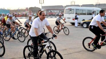 Sisi biking (Al Arabiya)