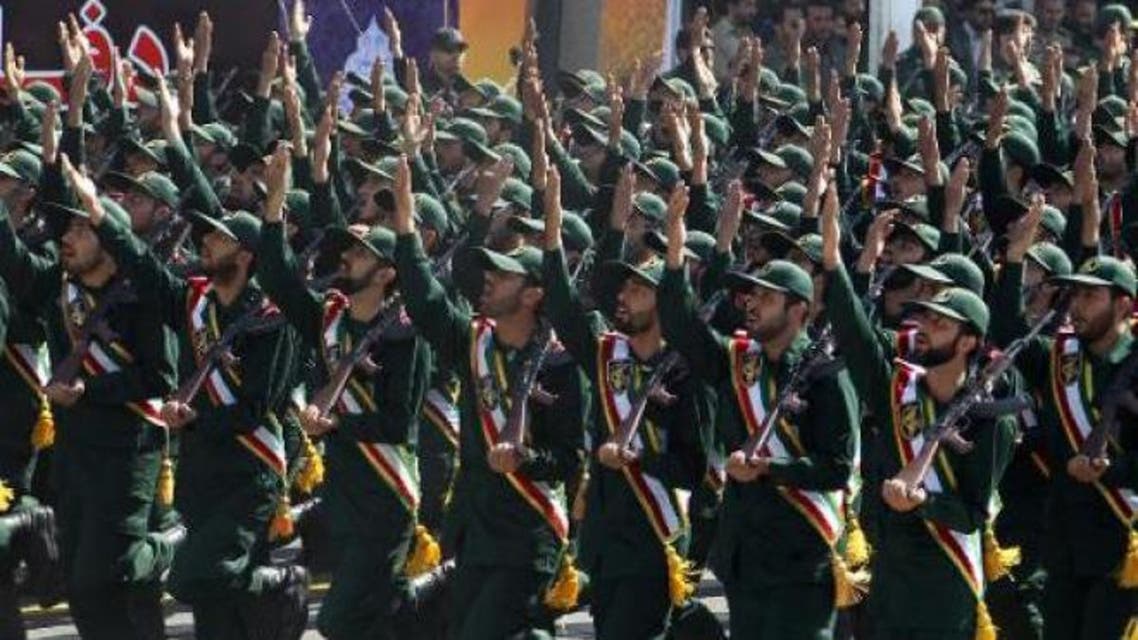 Members of Iran's elite Revolutionary Guards participate in an annual military parade in Tehran. (File photo AFP)