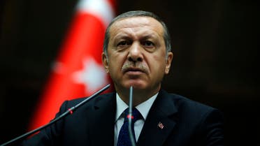 Turkey's Prime Minister Tayyip Erdogan addresses members of parliament from his ruling AK Party (AKP) during a meeting at the Turkish parliament in Ankara June 3, 2014. (Reuters)