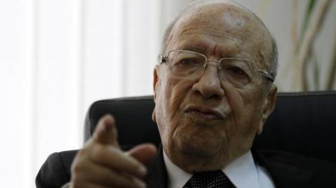 Beji Caid Essebsi, leader of the Nida Touns (Call of Tunisia) secular party, speaks during an interview in Tunis March 7, 2014. (Reuters)