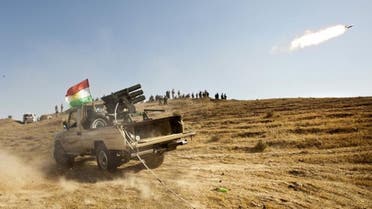urdish Peshmerga forces fire missiles during clashes with militants of the Islamic State of Iraq and the Levant (ISIL) jihadist group in Jalawla in the Diyala province. (AFP)