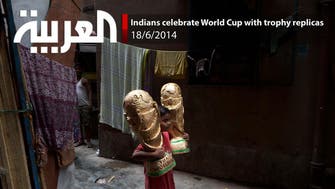 Indians celebrate World Cup with trophy replicas