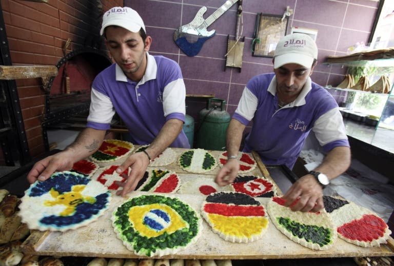 Pastries world cup style in Beirut
