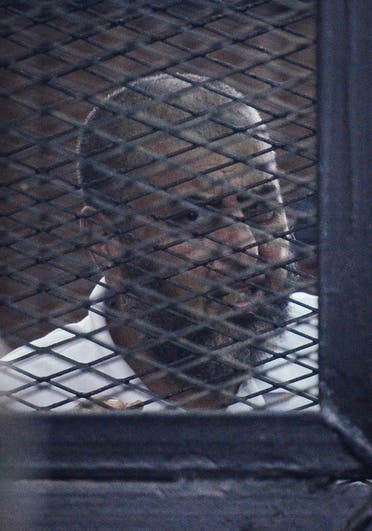القيادي في جماعة الإخوان خيرت الشاطر أثناء المحاكمة في مصر