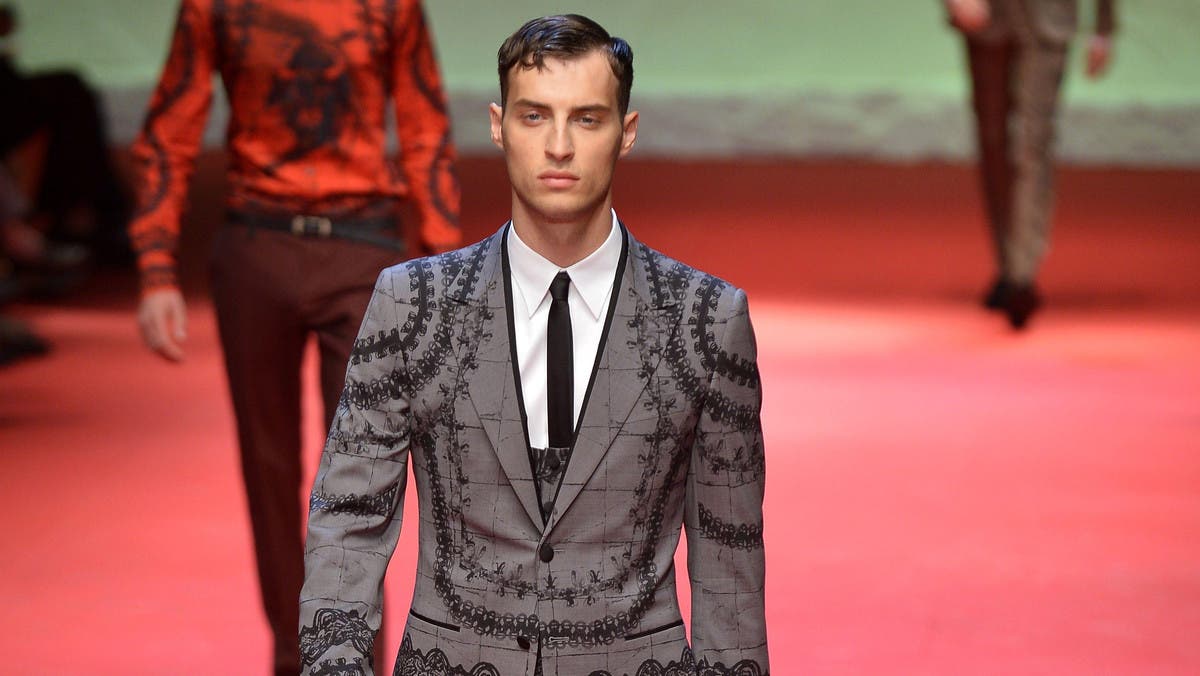 Dolce&Gabbana presents a flourish of crimson suits | Al Arabiya English