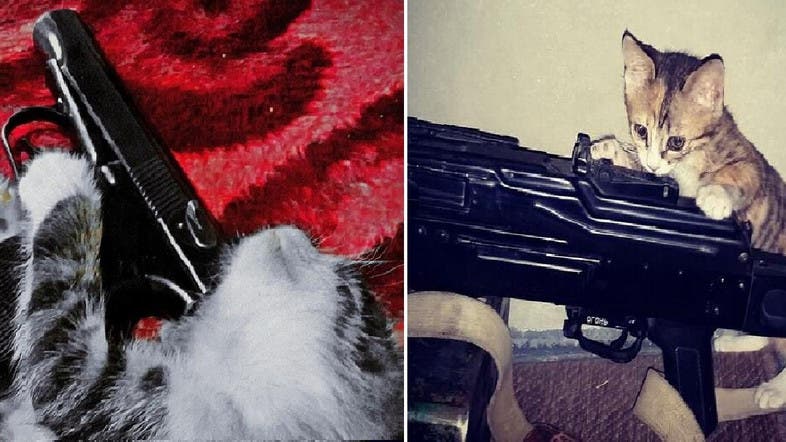 Cat got your gun? Iraq, Syria jihadist pictures go viral Al Arabiya