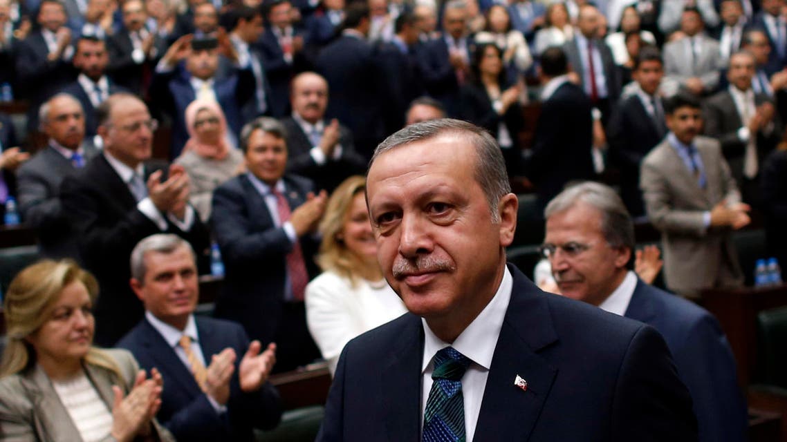 Turkey's Prime Minister Tayyip Erdogan arrives for a meeting at the Turkish parliament in Ankara June 17, 2014. REUTERS