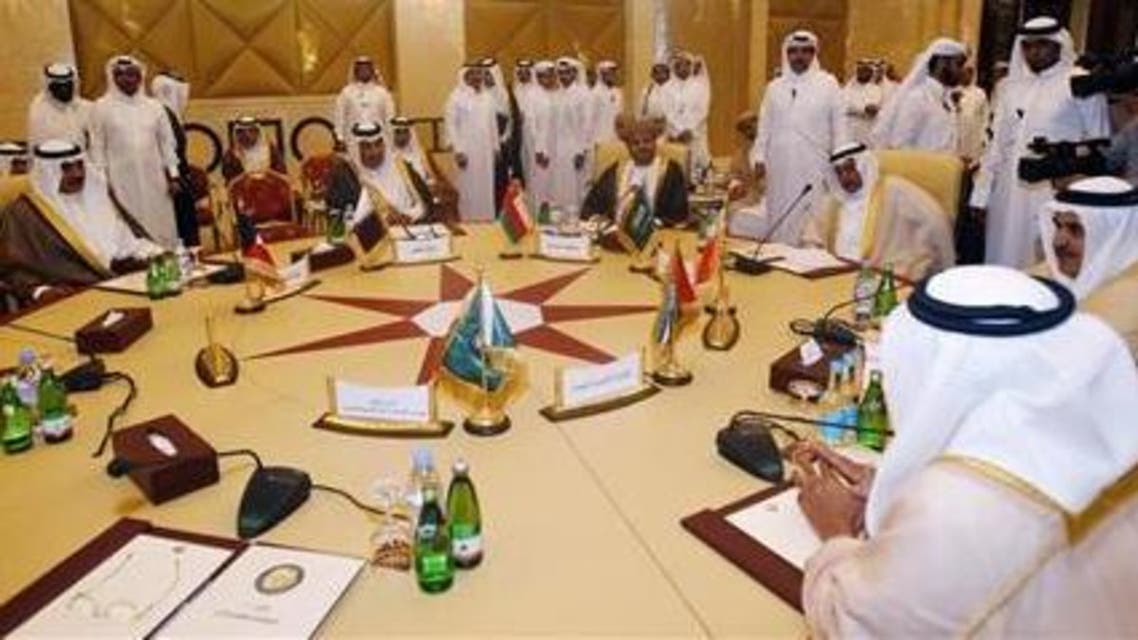 Foreign Ministers of the Arabian Gulf states participate in a Gulf Cooperation Council (GCC) meeting in Doha April 17, 2012. (Reuters)